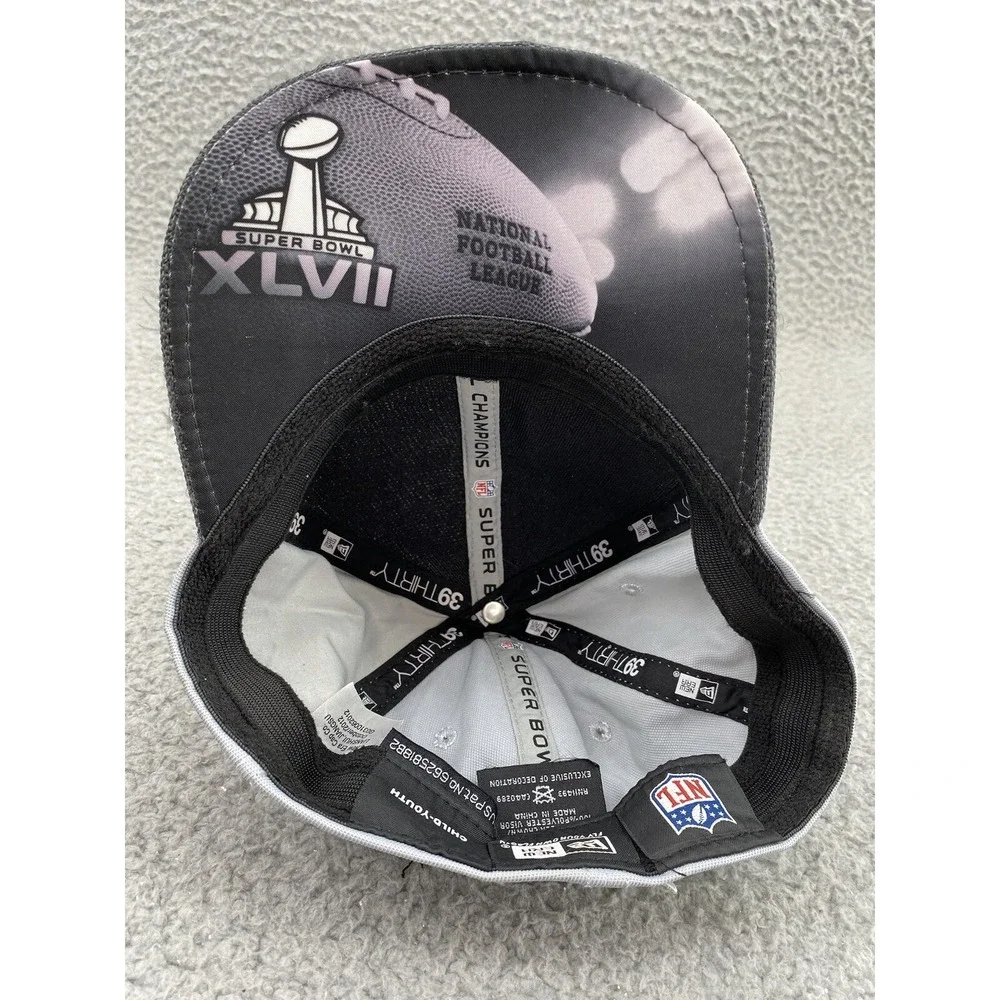 Baltimore Ravens New Era 39Thirty Hat Cap Fitted Youth Super Bowl‎ XLVII Champ